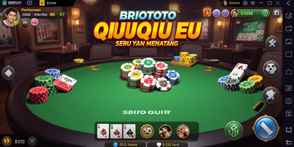 Tampilan gameplay QiuQiu yang seru dan interaktif.
