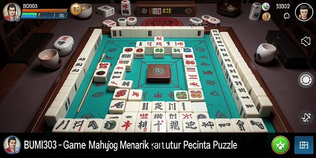 Tampilan gameplay menarik BUMI303 dengan grafis Mahjong.
