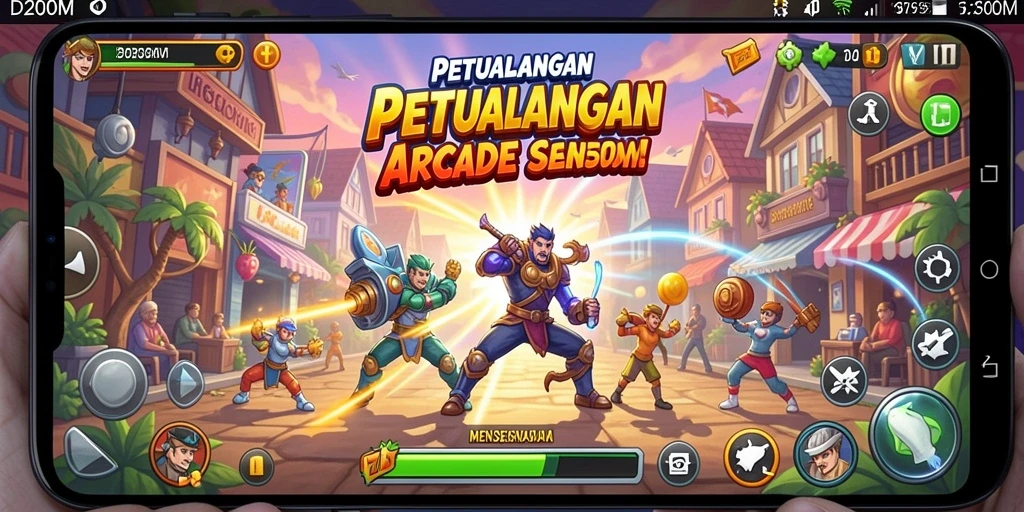 Tampilan gameplay D200M yang dinamis dan seru.