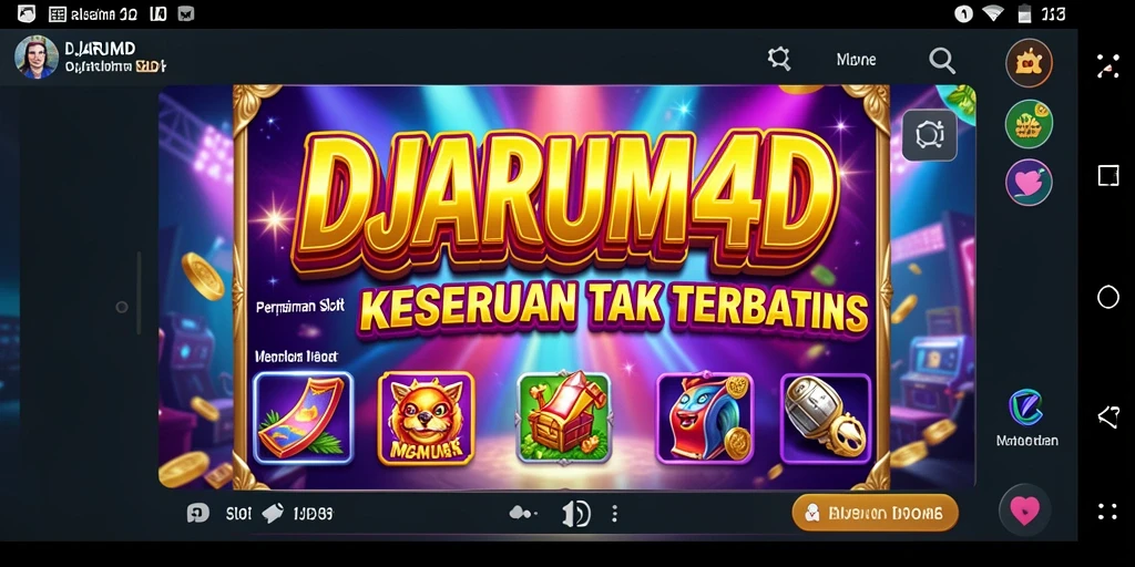 Tampilan menarik gameplay Slot DJARUM4D yang penuh warna.
