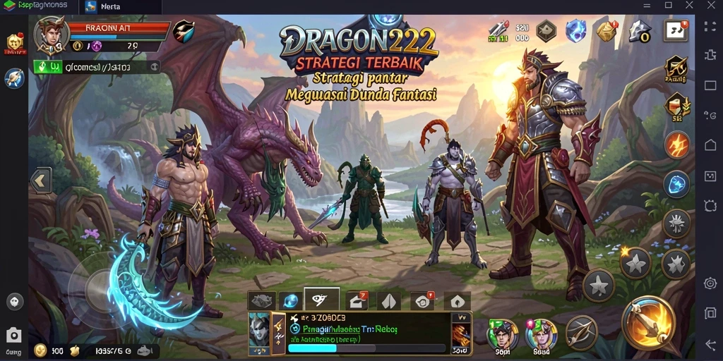 Screenshot gameplay DRAGON222 menunjukkan pertempuran strategi yang intens.