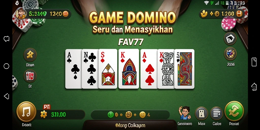 Screenshot gameplay FAV77 menampilkan keseruan bermain Domino.