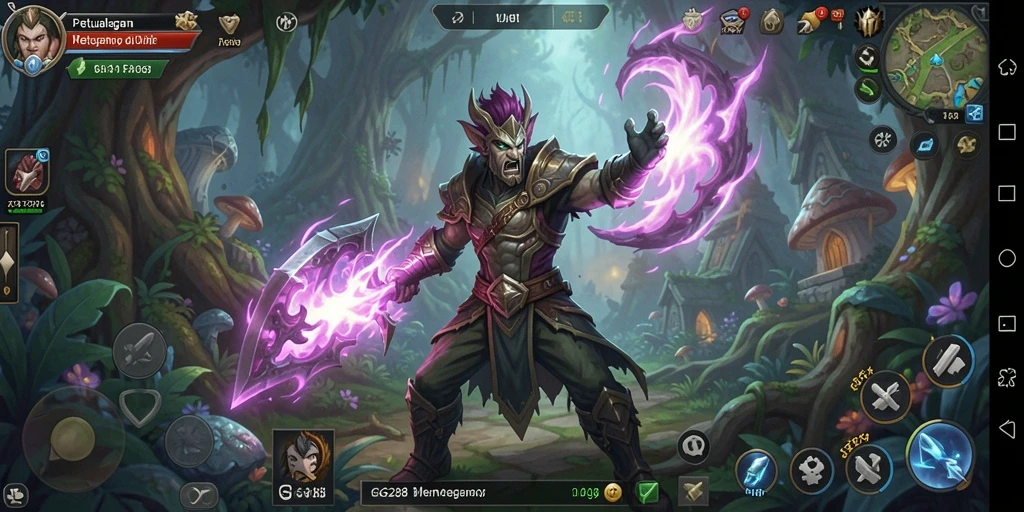 Screenshot gameplay GG288 menampilkan aksi petualangan yang epik.