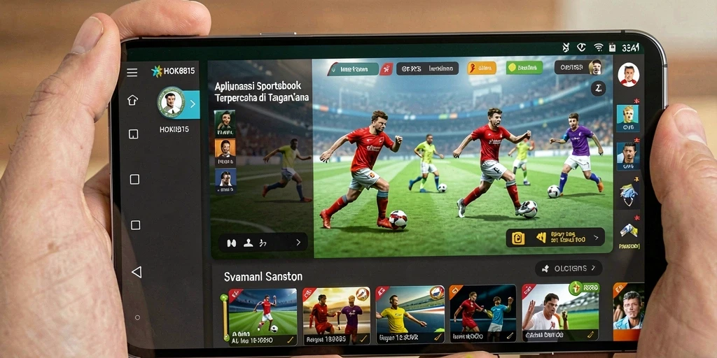 Tampilan menarik dan interaktif dari gameplay Sportsbook HOKI8815.