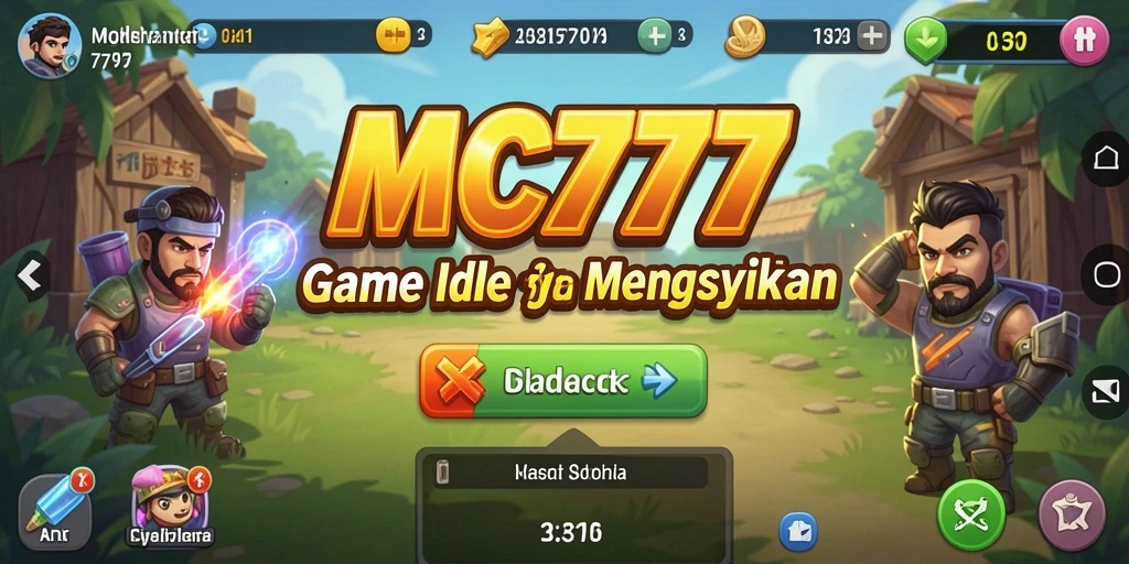 Tampilan gameplay Idle menarik dari MC777 dengan elemen manajemen yang menyenangkan.