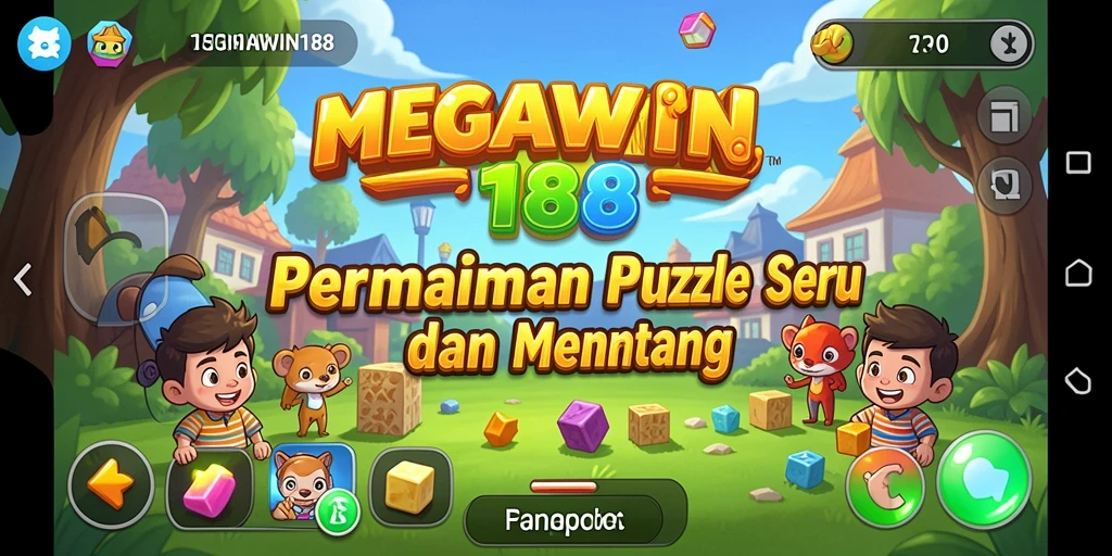 Tampilan gameplay menarik dari MEGAWIN188 dengan banyak teka-teki kreatif.