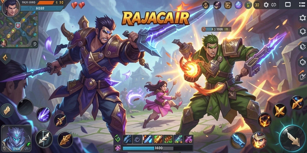 Tampilan gameplay menegangkan di arena RAJACAIR.