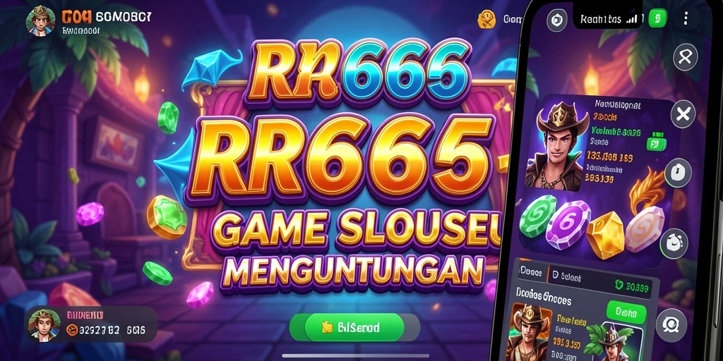 Screenshot utama RR666 menampilkan gameplay slot yang seru dan penuh warna.