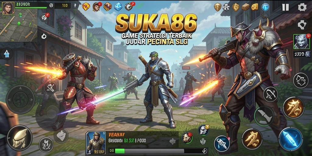 Tampilan gameplay <strong>SUKA86</strong> menampilkan pertempuran strategi yang epik.