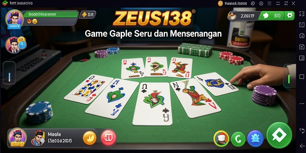 Gameplay ZEUS138 yang seru dan interaktif dalam permainan Gaple.